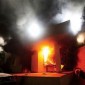 The Benghazi consular facility on fire while Obama did nothing.