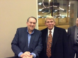Mike Huckabee and William J. Murray in Richmond, Virginia in January, 2015.  Huckabee spoke at an event there.